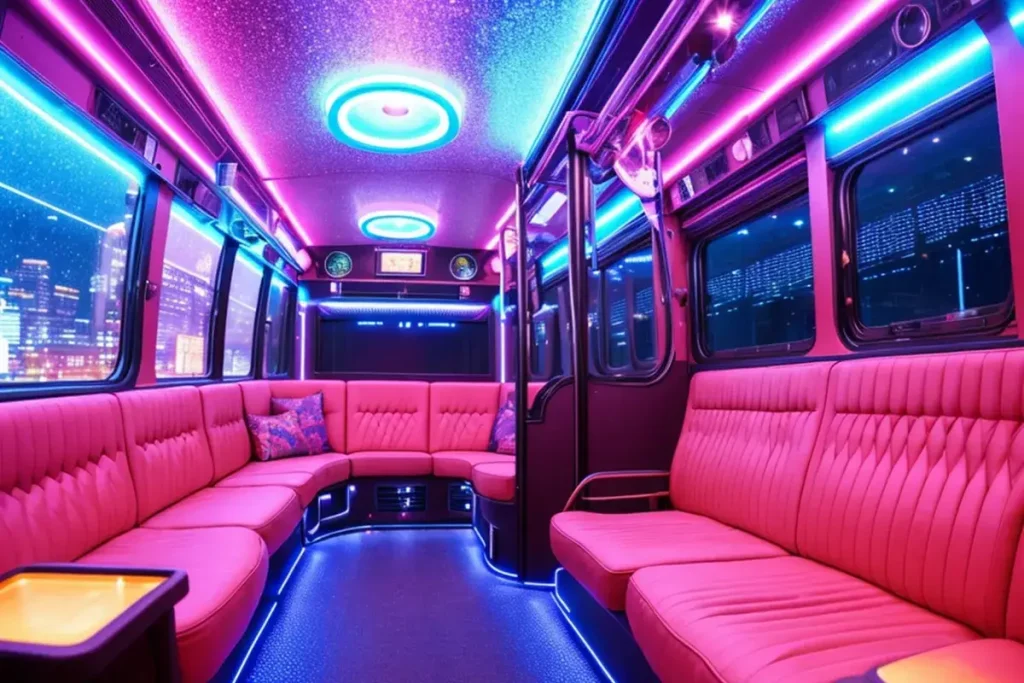 Luxury bachelor party bus