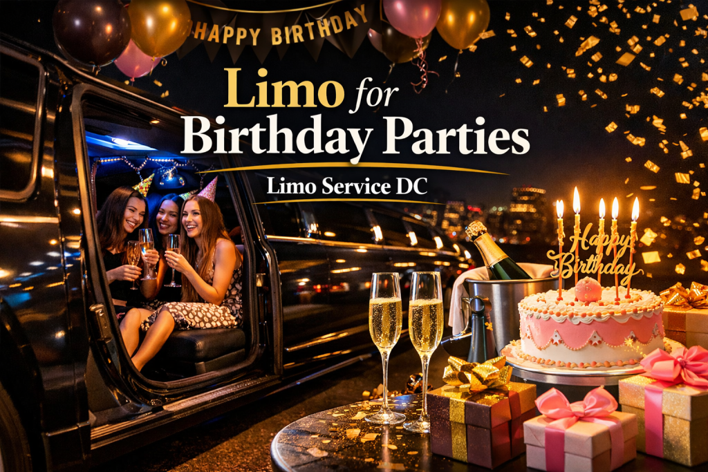 Limo for birthday parties in Washington DC with luxury limousine celebration by Limo Service DC